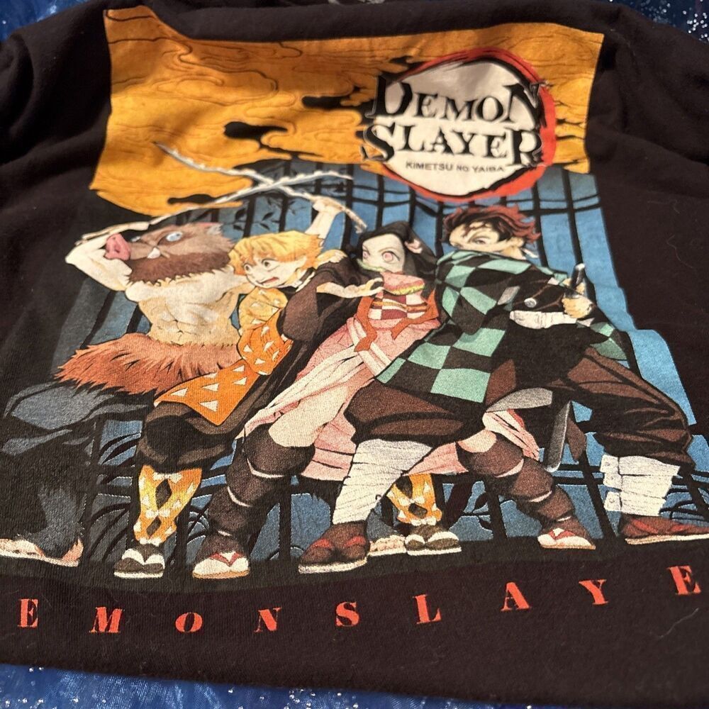 Demon Slayer Kimetsu No Yaiba‎ T Shirt Black Graphic Unisex Size 3xl